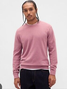 GAP Men's Cashsoft Crew Sweater Wispey Mauve Sz XL *New* discontinued colour